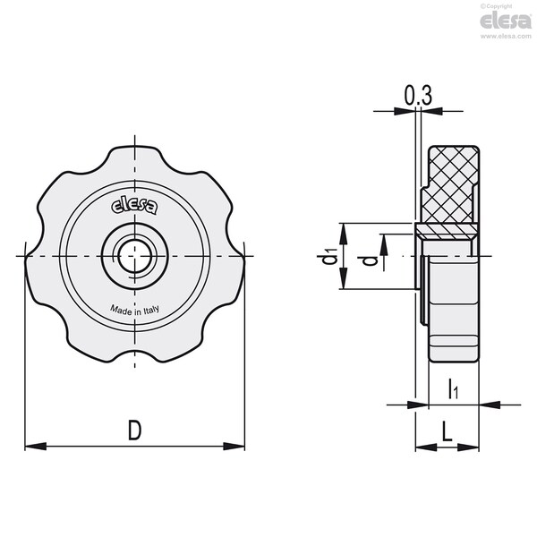 Lobe Threaded Nut, GFL.40-B M10